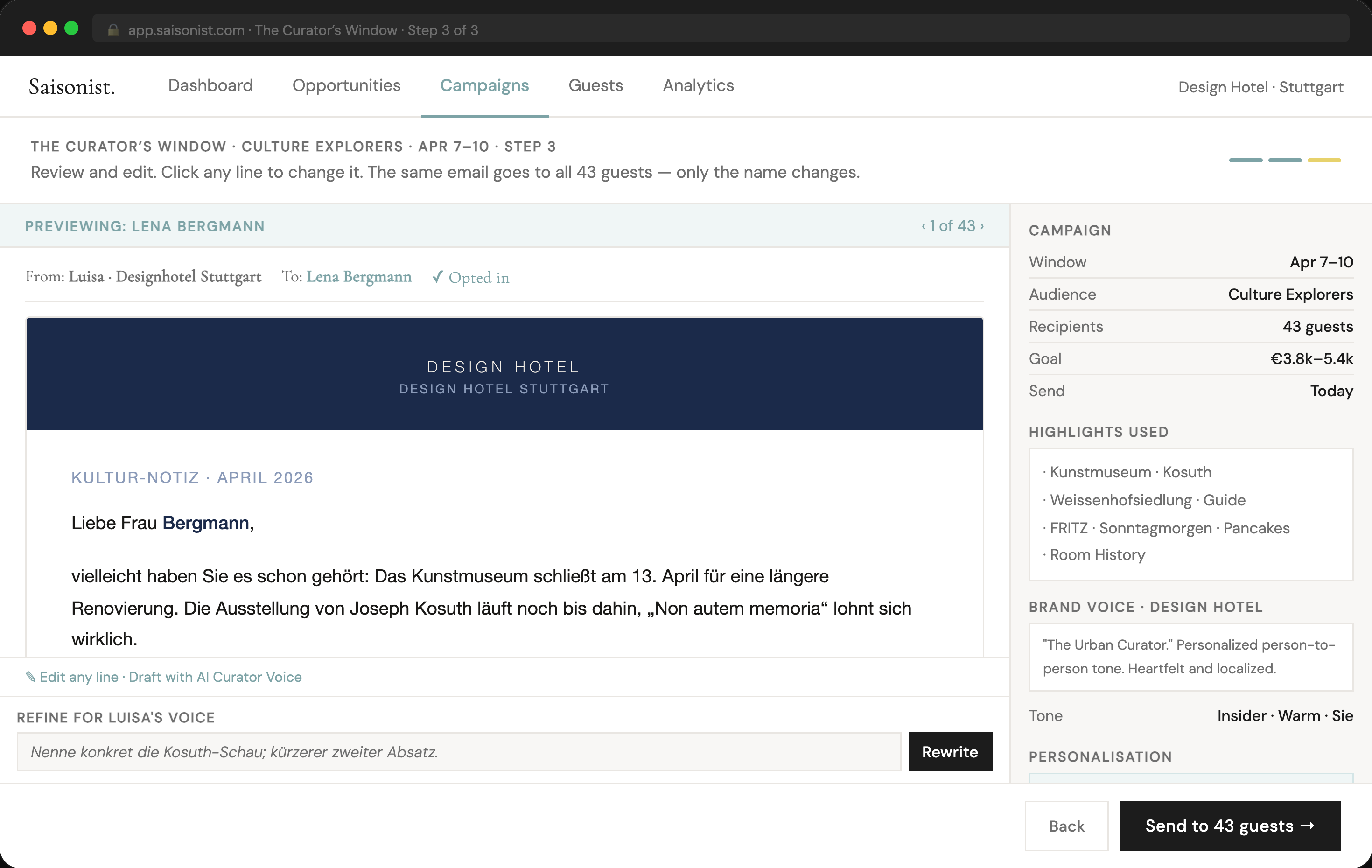 Saisonist — Email draft